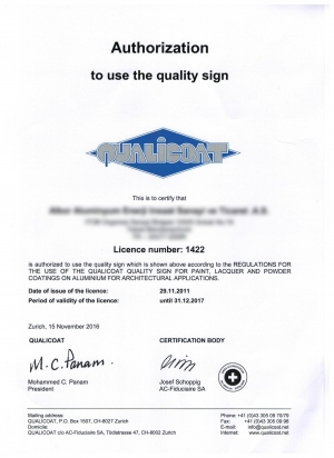 Supplier Quality Certificates