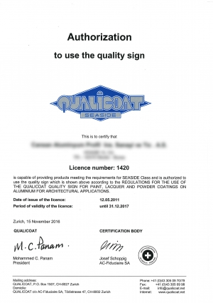 Supplier Quality Certificates